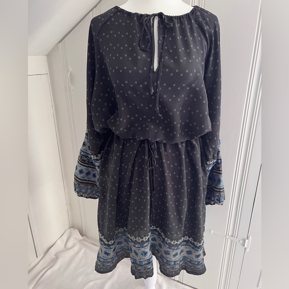 Johnny Was Biya Embroidered Dress Black NWT